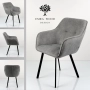 Krzesło DELUXE KR-166 Tkanina STRONG 14 Noga Metalowa